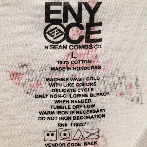 ENYCE Men's Statue of Liberty Midweight Cotton T-Shirt sz L White/Red - Picture 4 of 6